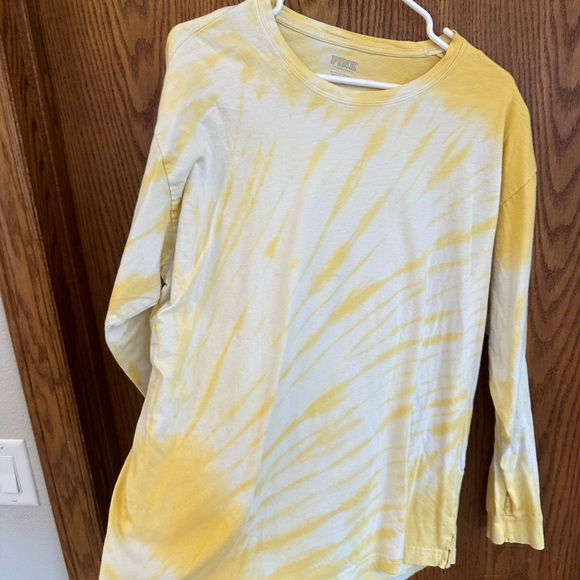 PINK Yellow Tie-Dye Long Sleeve Shirt - Picture 3 of 5